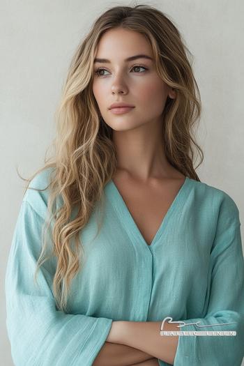 Stunning Aquamarine Fashion Portraits at the Archaeological Museum